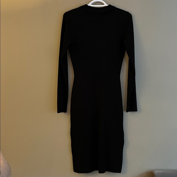 APRICOT collared ribbed knit dress with high slits size 6 - Picture 10 of 10